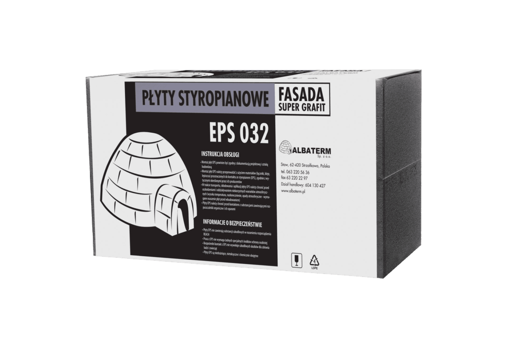 Styropian grafitowy Albaterm EPS 032 Fasada Super paczka